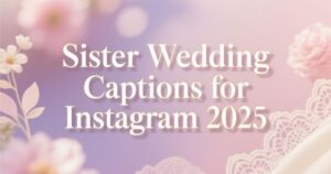 Sister Wedding Captions for Instagram 2025