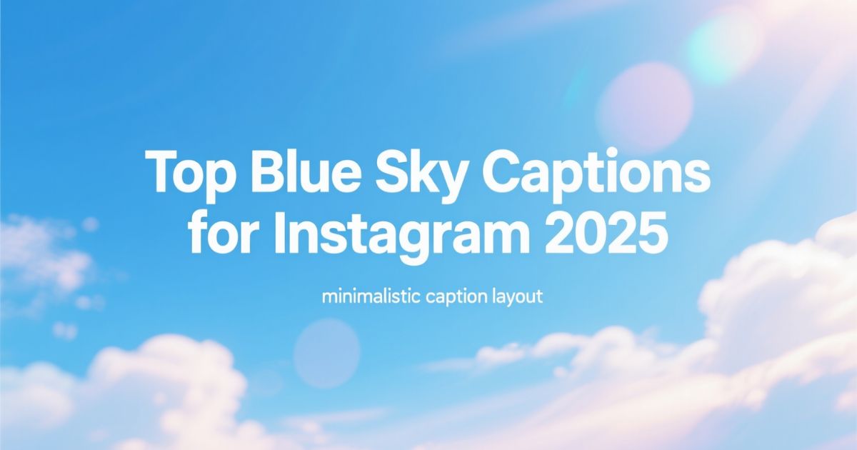 Top blue sky captions 2025